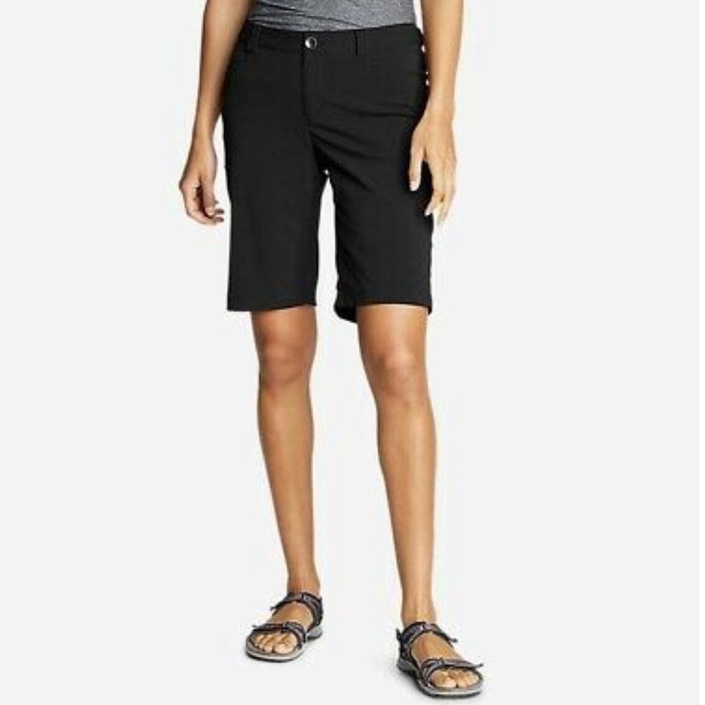 EDDIE BAUER Black Bermuda Shorts Size 6
